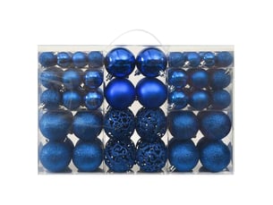 Ensemble de boules de noël 100 pcs bleu