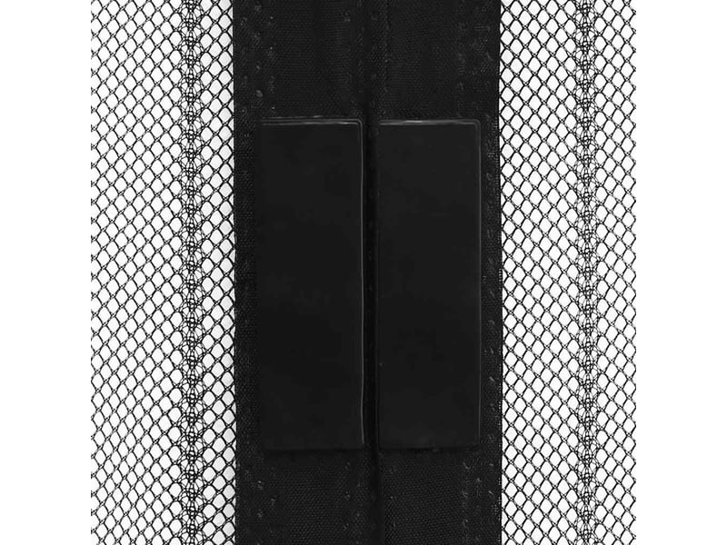 Lot de 2 rideaux de porte contre insectes, moustiquaire 210x100cm magnétique noir cf43612 - Conforama C
