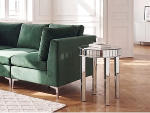 Table d'appoint rimarde verre argenté