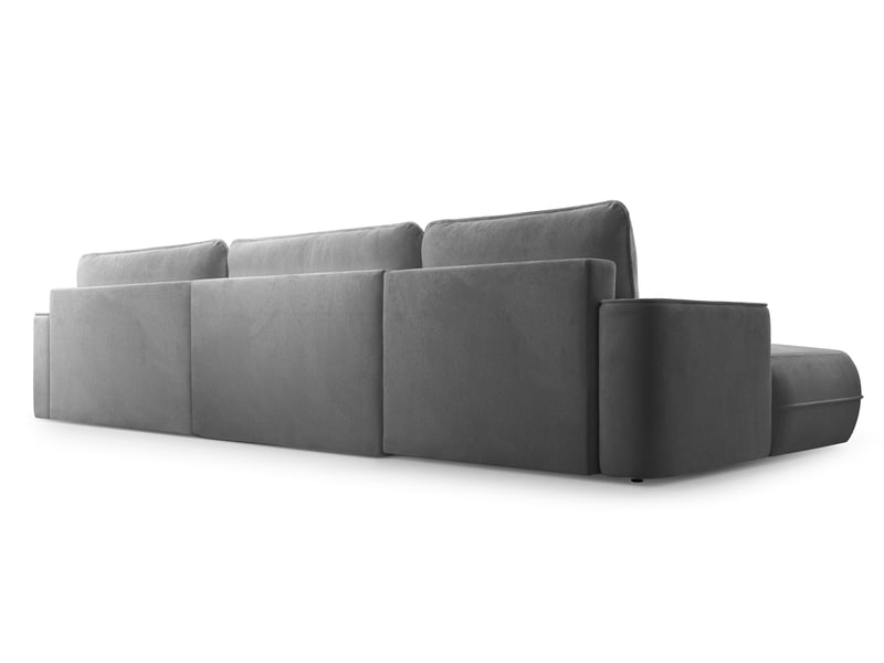  Canapé en u avec fonction lit peoni 364 cm gris Peoni - Conforama D