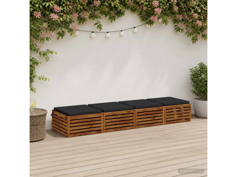 Lot de 4 coussins de siège, coussins d'assise soest 100 % polyester cf60236  - Conforama B
