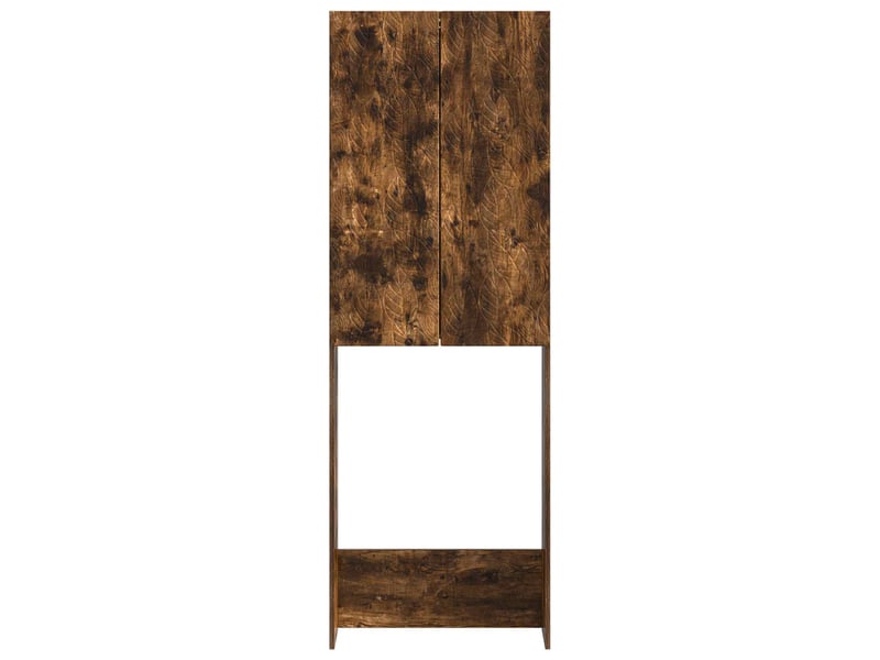 Armoire de toilette, meuble de toilette delft chêne fumé 66x25.5x190 cm - Conforama E