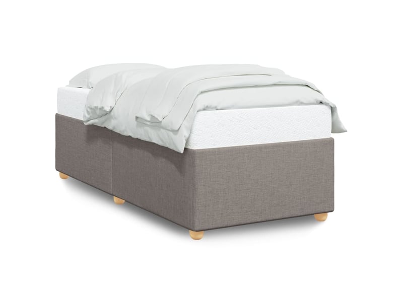  Lit simple- lit adulte -  cadre de lit sans matelas taupe 100x200 cm tissu  - Conforama A