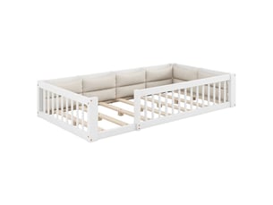 Lit simple 90x200 cm coloris blanc