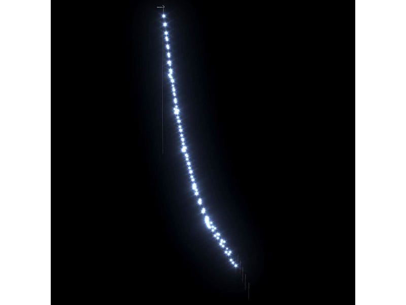  Arbre de noël, sapin de noël led avec piquets au sol blanc froid 306 cm métal  - Conforama E