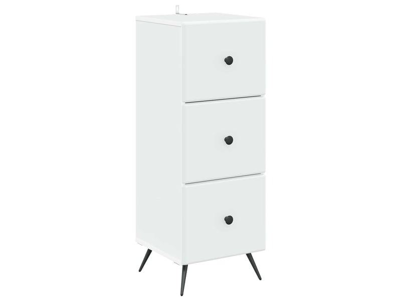 Armoire à tiroirs, rangement bureau blanc 33 x 34,5 x 90 cm bois d'ingénierie shl7684 - Conforama A