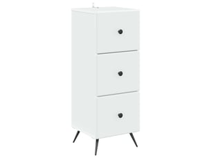Armoire à tiroirs, rangement bureau blanc 33 x 34,5 x 90 cm bois d'ingénierie shl7684