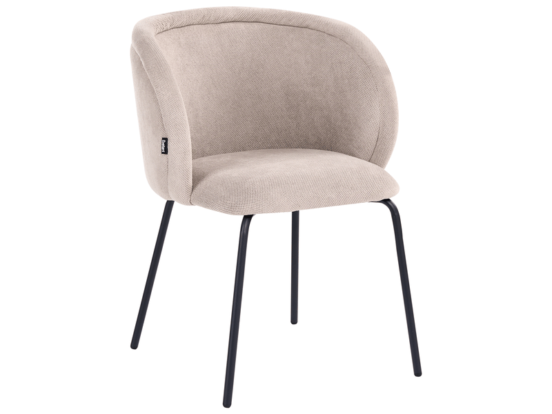 Lot de 2 chaises de salle à manger sarasota tissu taupe  - Conforama D