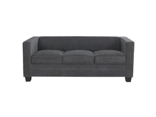 Canapé 3 places lille, canapé lounge 3 places, suspension nosag, tissuchenille (260 gm²) 190 cm - gris foncé
