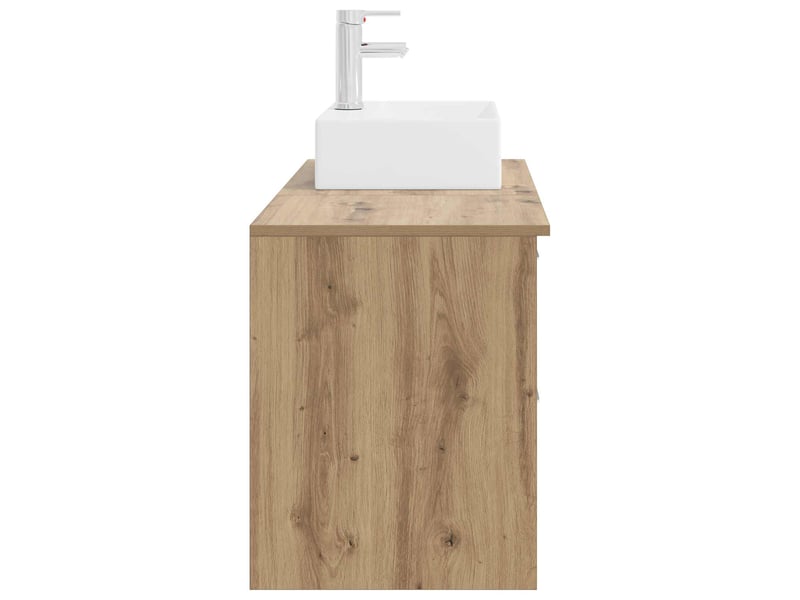  Ensemble de mobilier de salle de bain 2 pcs chêne artisanal shl961  - Conforama E