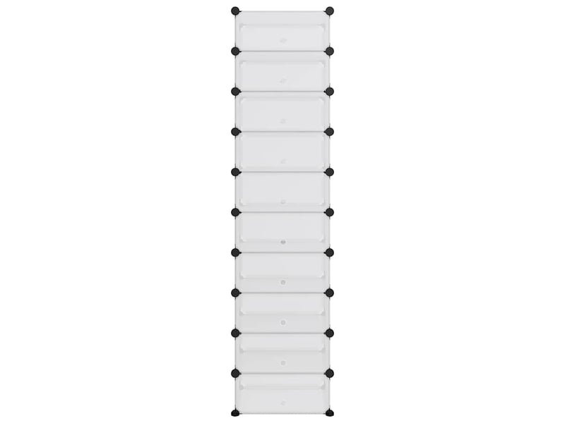  Meuble à chaussures, étagère à chaussures transparent 44x32x174 cm pp  - Conforama C