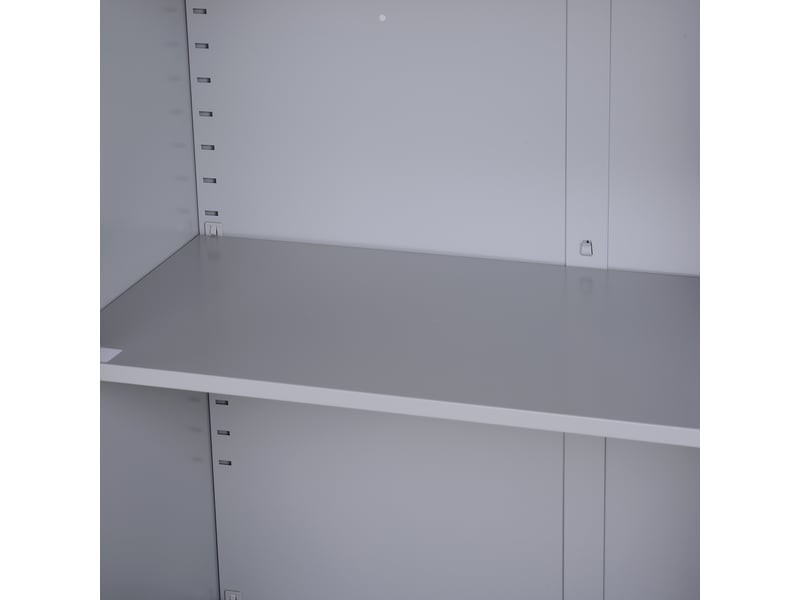  Armoire de bureau métallique, 80 x 40 x 92,5 cm, meuble de rangement en acier avec serrure, gris, étagère réglable  - Conforama A