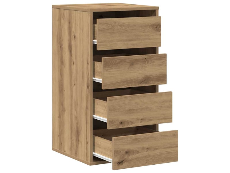  Commode chambre adulte, commode d'angle chêne artisanal 40x41x76 cm bois d'ingénierie  - Conforama E