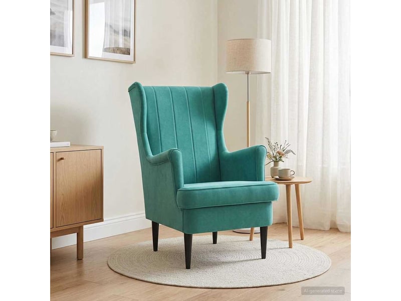  Vidaxl fauteuil turquoise velours  - Conforama B