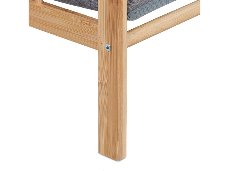  Meuble à linge moderne pratique rangement salle de bain 30 l en bambou naturel 13_0013941  - Conforama D