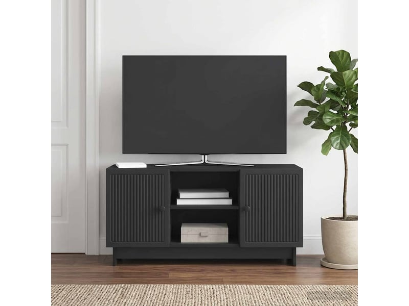  Meuble tv - banc tv - meuble de rangement 102 x 34,5 x 50 cm noir bois d'ingénierie  - Conforama B