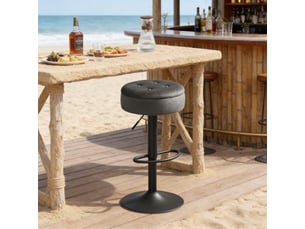 tabouret de bar assise réglable en hauteur <strong>STILVORA</strong> - gris hauteur d'assise 60.5 cm vendu A l'unité