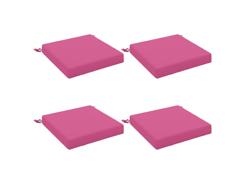  Lot de 4 coussins de siège, coussins d'assise soest 100 % polyester rose cf60477  - Conforama A