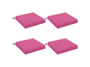 Lot de 4 coussins de siège, coussins d'assise soest 100 % polyester rose cf60477