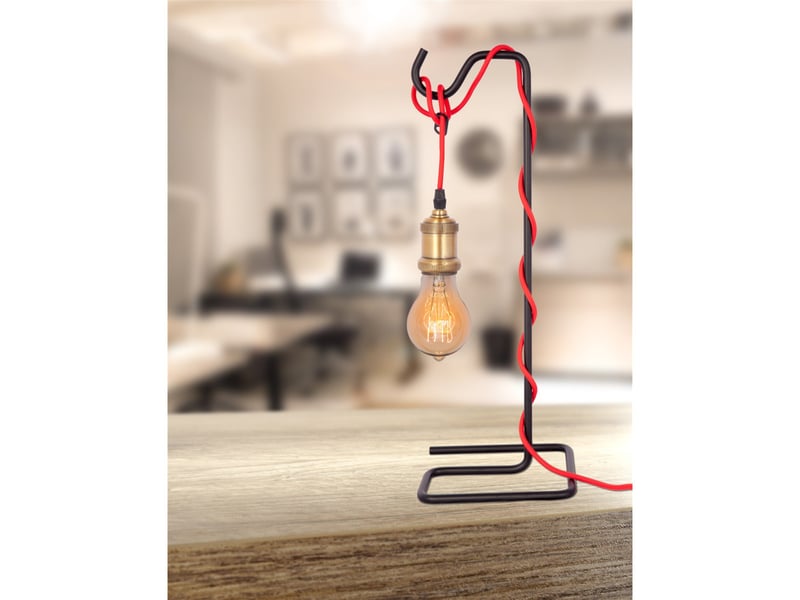  Lampe à poser en métal musium 49cm noir  - Conforama E