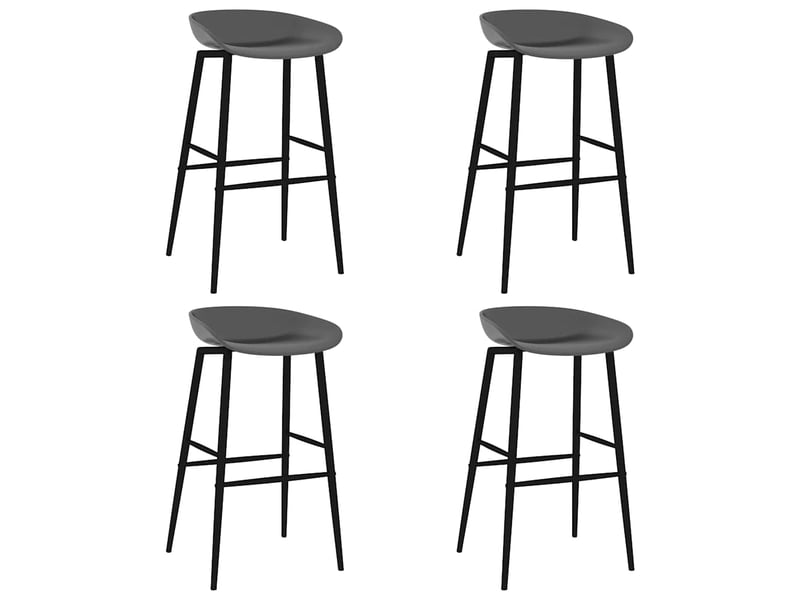  Lot de 4 chaises de bar, tabourets hauts gris cf29491  - Conforama B
