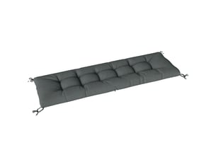 Coussin de chaise longue - gris foncé - polyester résistant - protection uv50+ - résistant à l'eau
