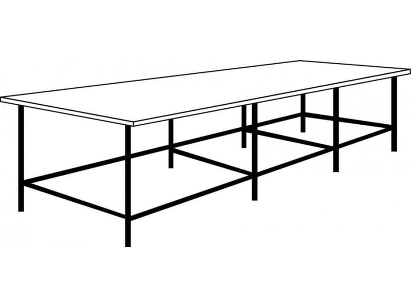 Table de travail provost 8 pieds - 3500 mm x 1200 mm x 1000 mm (mélaminé gris) - Conforama B