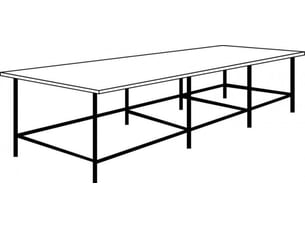 Table de travail provost 8 pieds - 3500 mm x 1200 mm x 1000 mm (mélaminé gris)