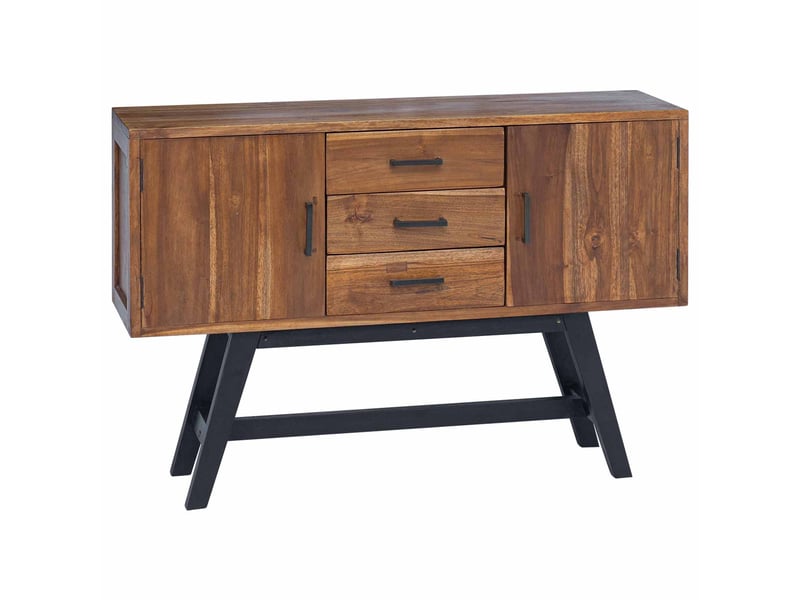  Meuble tv - banc tv - meuble de rangement 110 x 30 x 75 cm naturel bois de teck massif  - Conforama A