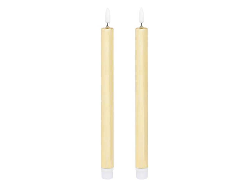  Lot de 2 bougies led bâton métal doré TILIA - Conforama A