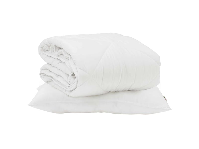  Duvet d'été simple avec oreiller 2 pièces - couette blanc microfibre  - Conforama A