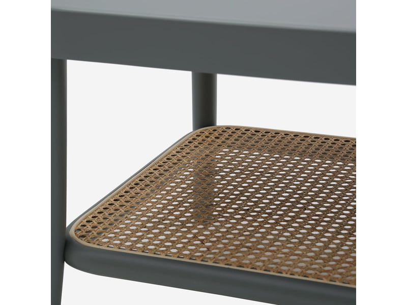  Table basse rectangulaire en bois avec étagère thomas - gris  - Conforama D