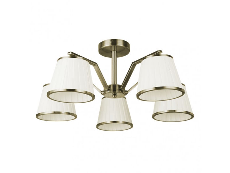  Fabrilamp trebol, lampe classique, 5xe14, cuir et beige, 24 x 59 x 59 cm 151655014 - Conforama A