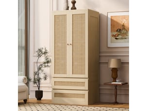 Armoire WISHDOR coloris bois clair largeur 70 cm