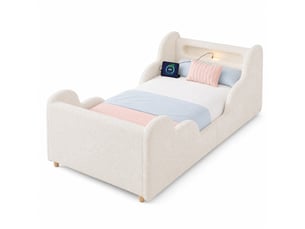 Lit simple 90x200 cm    coloris beige