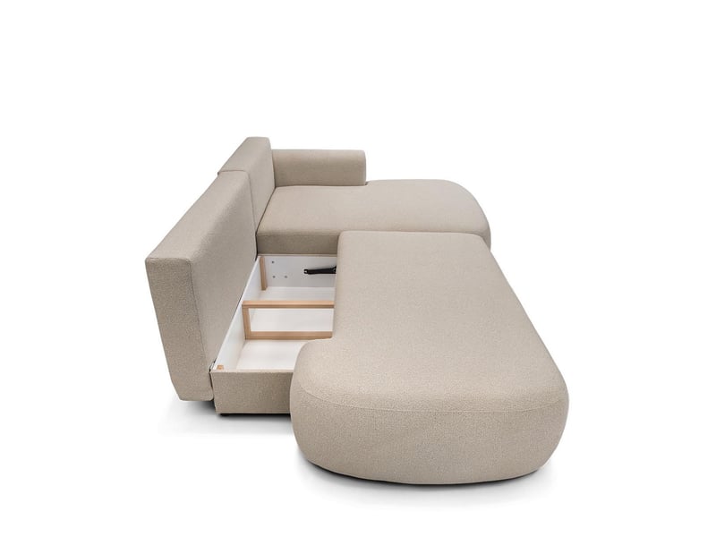 Canapé molino convertible 4 places angle droit beige laine bouclée 3CA61.LO.4AC.D.05 - Conforama E