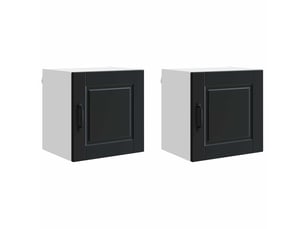 Meuble mural de cuisine | armoire de cuisine 2 pcs noir bois d'ingénierie shl5762