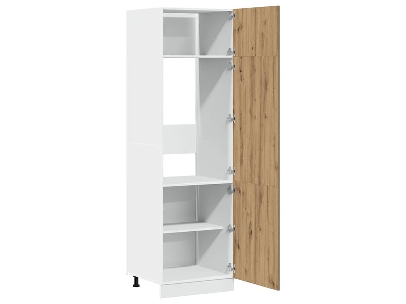 Armoire de cuisine, armoire réfrigérée chêne artisanal 60x57x207cm bois d'ingénierie - Conforama E
