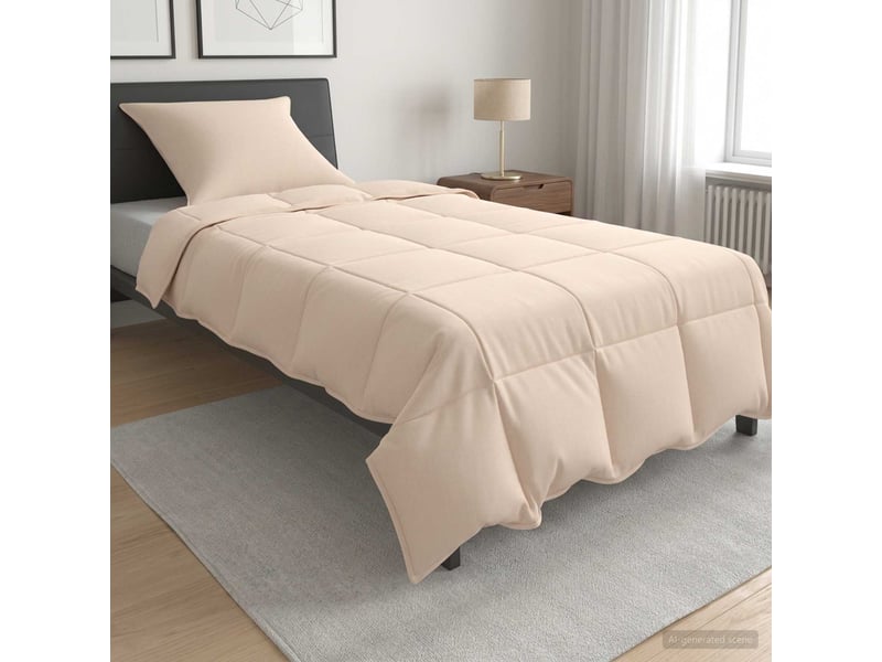  Ensemble de duvet 2 pcs - couette 137 x 200 cm hiver 350 gsm beige  - Conforama B