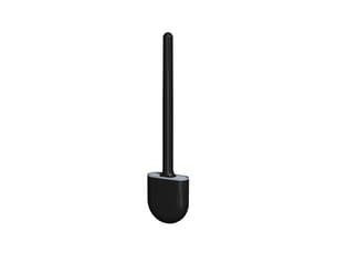 1pc noir brosse toilette silicone, brosse toilettes wc, brosse wc silicone et supports avec des poils doux et une poignée antidérapante brosse toilette