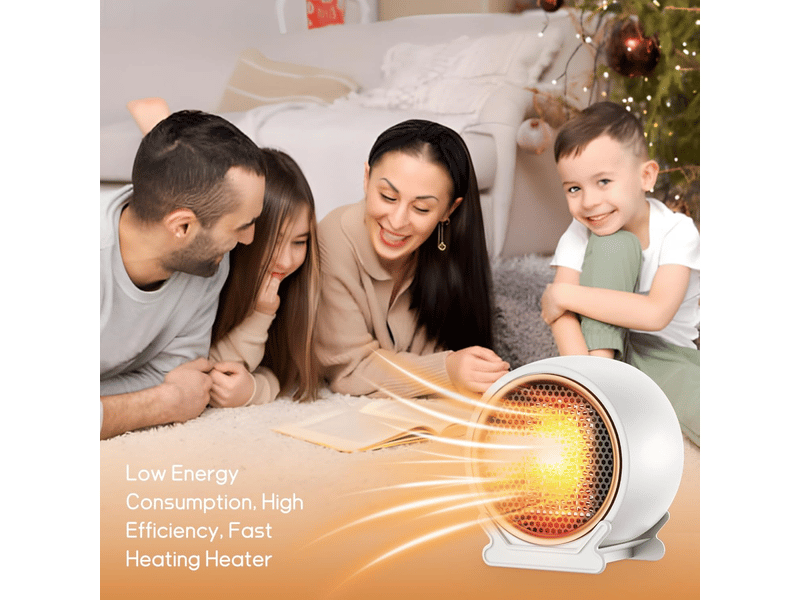  Chauffage électrique, 1200w ptc portable chauffage electrique, chauffage rapide 2s, faible consommation, protection contre la surchauffe, blanc  - Conforama E