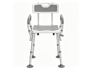 Chaise de douche ergonomique en acier, hauteur réglable, pieds antidérapants pour salle de bain