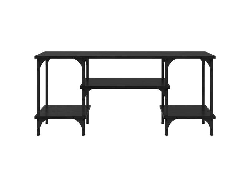  Meuble tv - banc tv - meuble de rangement chêne noir 102 x 35 x 45,5 cm  - Conforama E