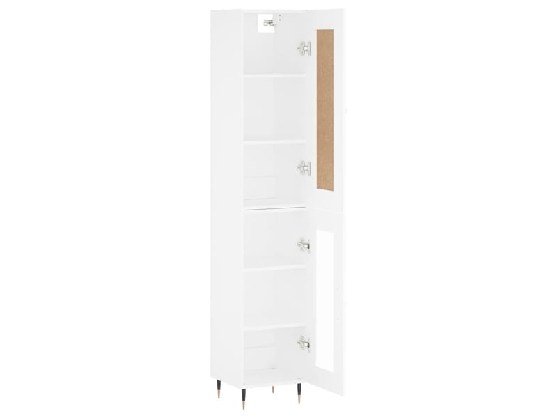  Buffet haut - bahut - meuble de rangement blanc 34,5x34x180 cm bois d'ingénierie  - Conforama D