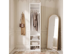 Porte armoire persienne <strong></strong> <strong></strong> coloris blanc largeur 45 cm
