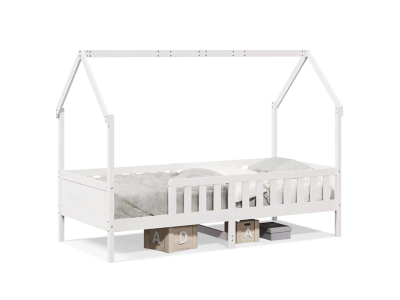  Cadre de lit d'enfants - lit jeune forme de maison sans matelas pin  - Conforama A