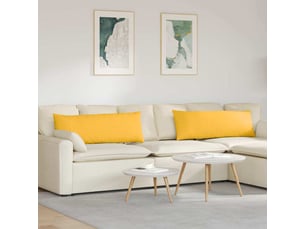 Lot de 2 coussins de canapé, coussins décoratifs jaune clair 120 x 40 cm cf59111