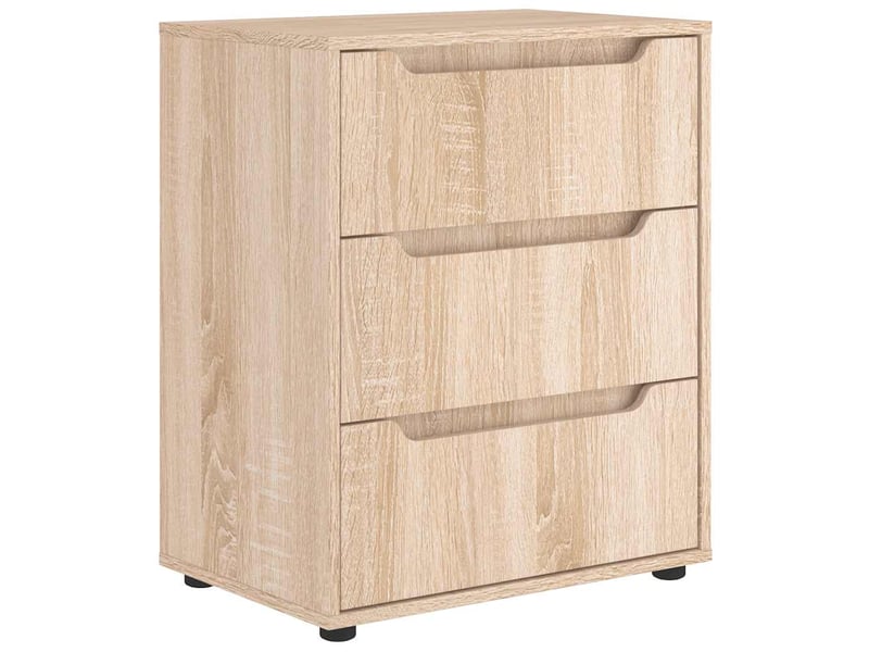 Buffet salon visnes chêne sonoma 60x40x73 cm bois d'ingénierie - Conforama A