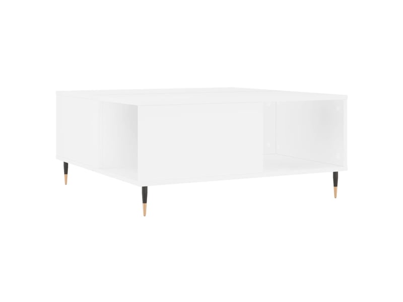  Table basse | table d'appoint salon blanc 80x80x36,5 cm bois d'ingénierie shl2476  - Conforama A