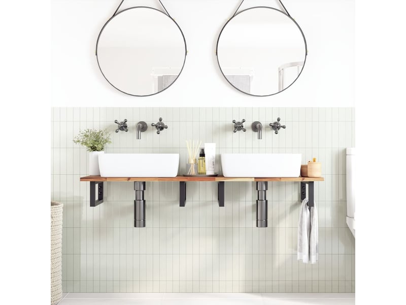 Dessus de meuble de salle de bain finition à l'huile 140x40x2cm  - Conforama A
